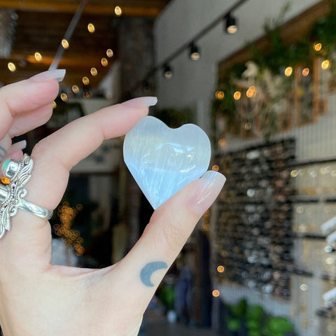 Ravenstone Crystals Little Selenite Heart