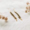 Ravenstone The Brass Spine and Spike Earrings