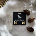 Ravenstone The Golden Butterfly Stud Earrings