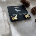 Ravenstone The Golden Butterfly Stud Earrings