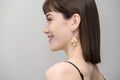 Ravenstone The Golden Button Mushroom Earrings