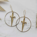 Ravenstone The Golden Dagger Hoop Earrings