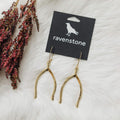 ravenstone The Golden Wishbone Earrings