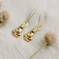 ravenstone The Little Golden Bunny Rabbit Earrings