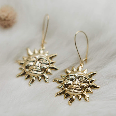 Ravenstone The Little Golden Sun Earrings