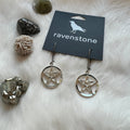 Ravenstone The Silver Pentacle Earrings