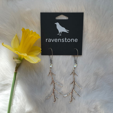 Ravenstone The Silver Tree Branch Earrings