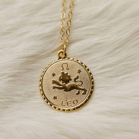 Ravenstone Gold / 24" (22" with 2" extender) / Leo (July 23 – August 22) The Zodiac Necklace