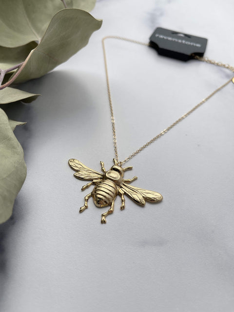 ravenstone The Golden Bee Necklace