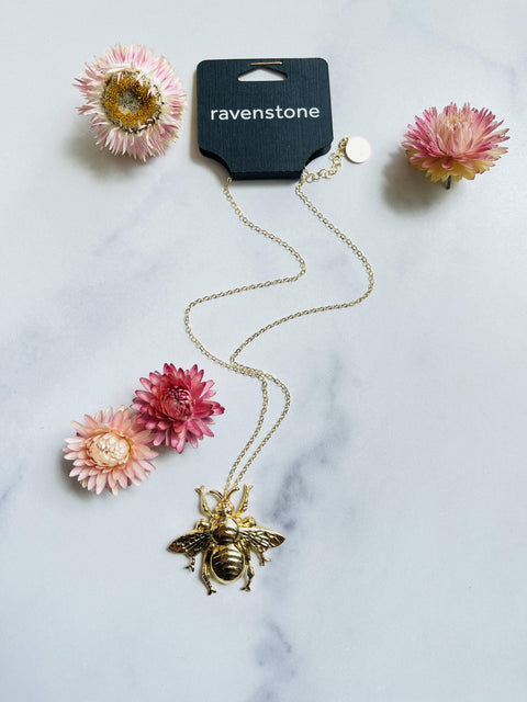 Ravenstone The (Not So) Big Golden Bee Necklace