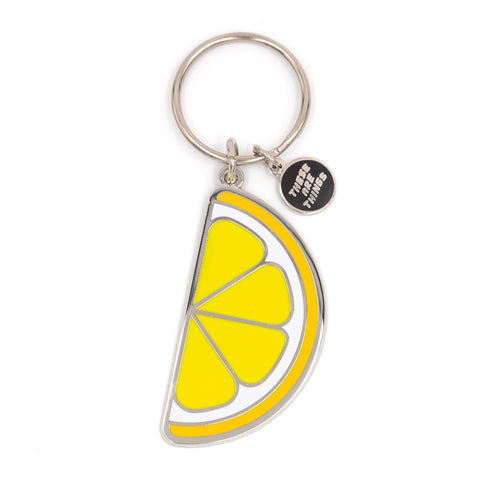 These are Things Lemon Enamel Keychain